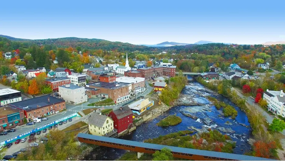 Paisaje rural en Nottingham, New Hampshire
