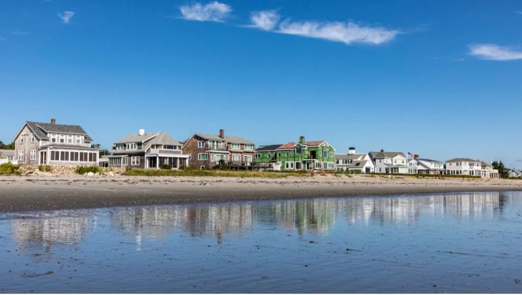 La costa rocosa de Rye, New Hampshire