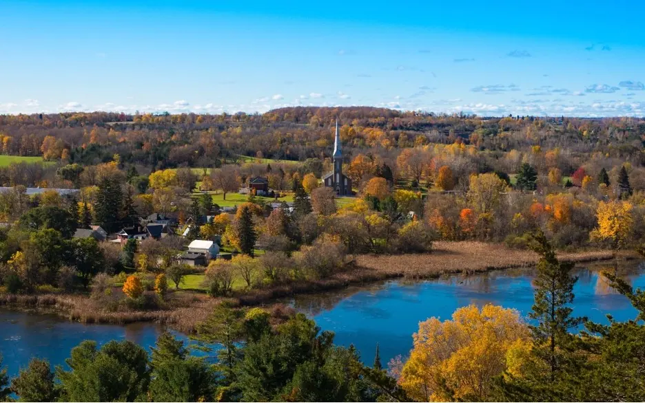 Camino rural en Hollis, New Hampshire