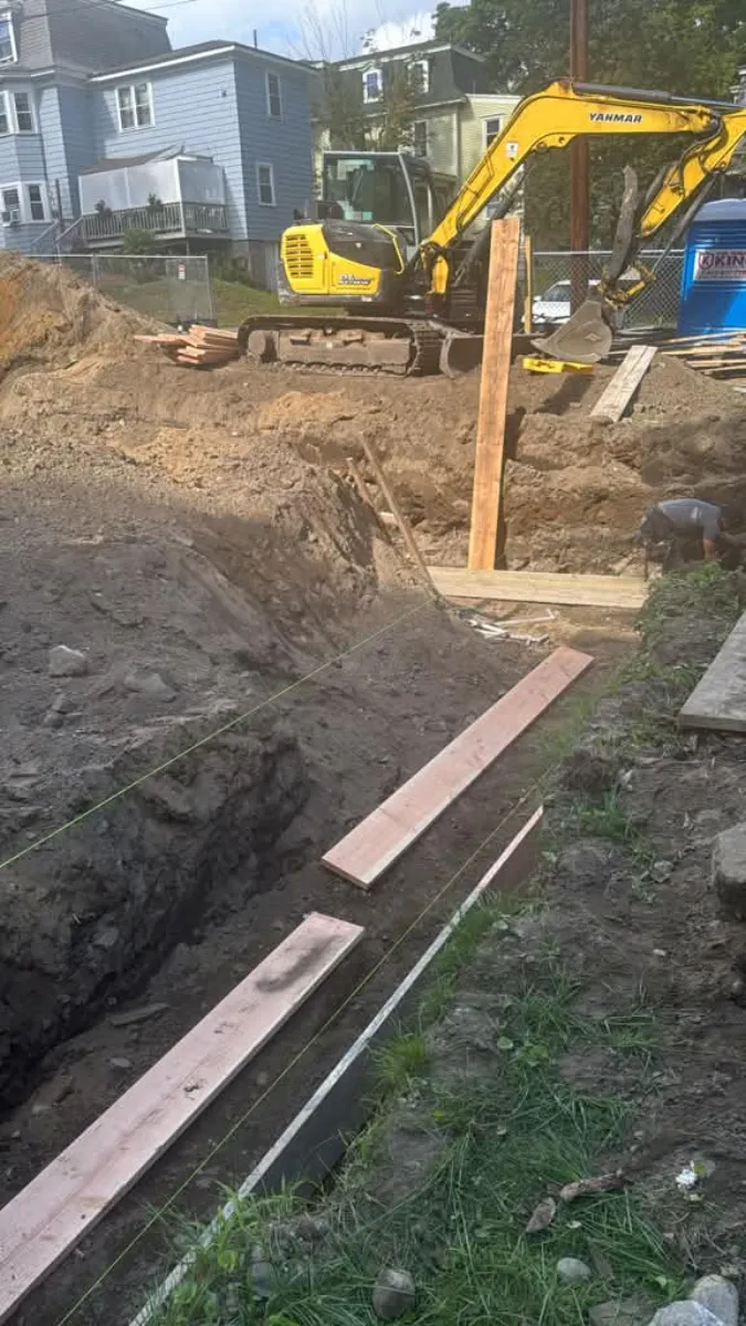 Two-family, in progress · Ayer, MA